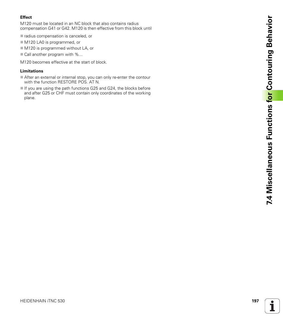 HEIDENHAIN iTNC 530 (340 420) ISO programming User Manual | Page 197 / 505