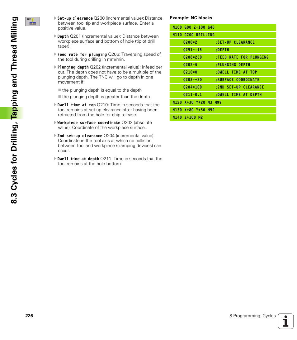 HEIDENHAIN iTNC 530 (340 420) ISO programming User Manual | Page 226 / 505