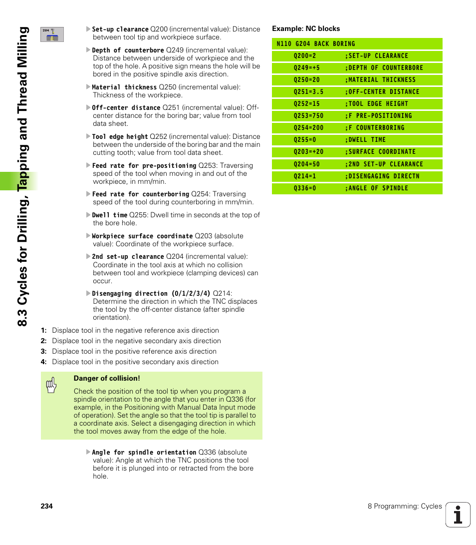 HEIDENHAIN iTNC 530 (340 420) ISO programming User Manual | Page 234 / 505