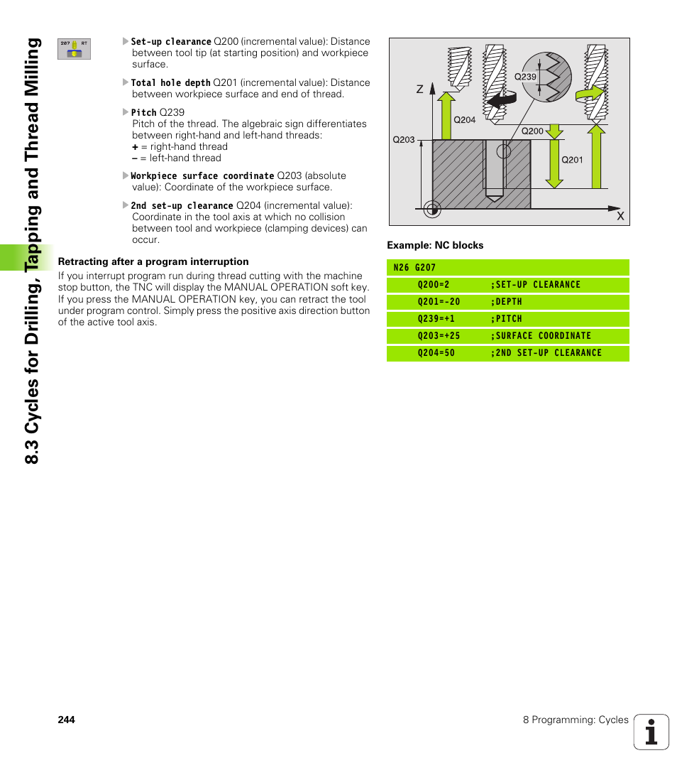 HEIDENHAIN iTNC 530 (340 420) ISO programming User Manual | Page 244 / 505