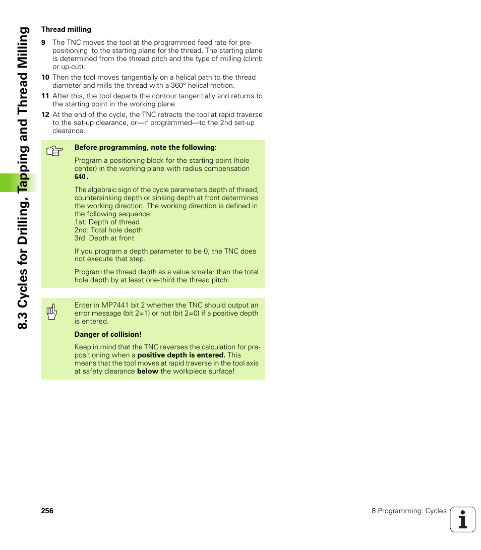HEIDENHAIN iTNC 530 (340 420) ISO programming User Manual | Page 256 / 505