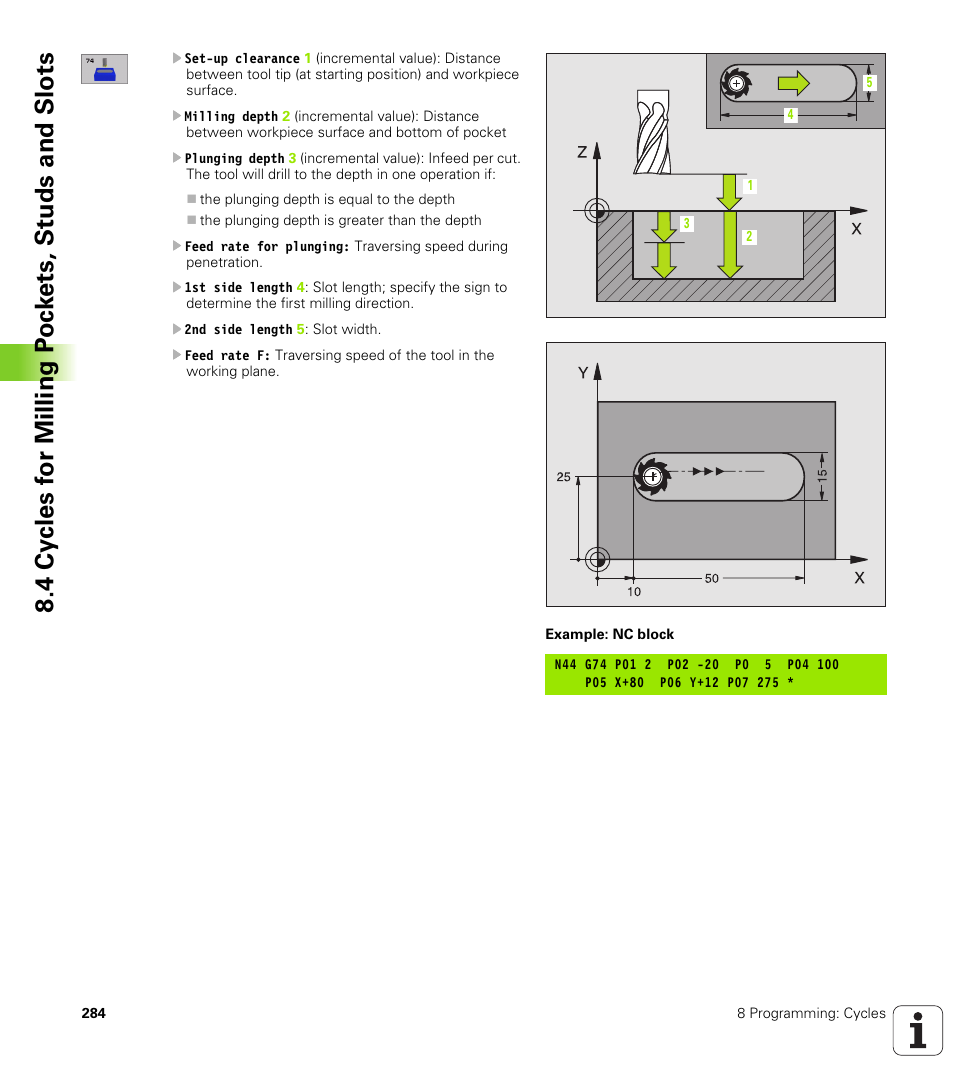 HEIDENHAIN iTNC 530 (340 420) ISO programming User Manual | Page 284 / 505