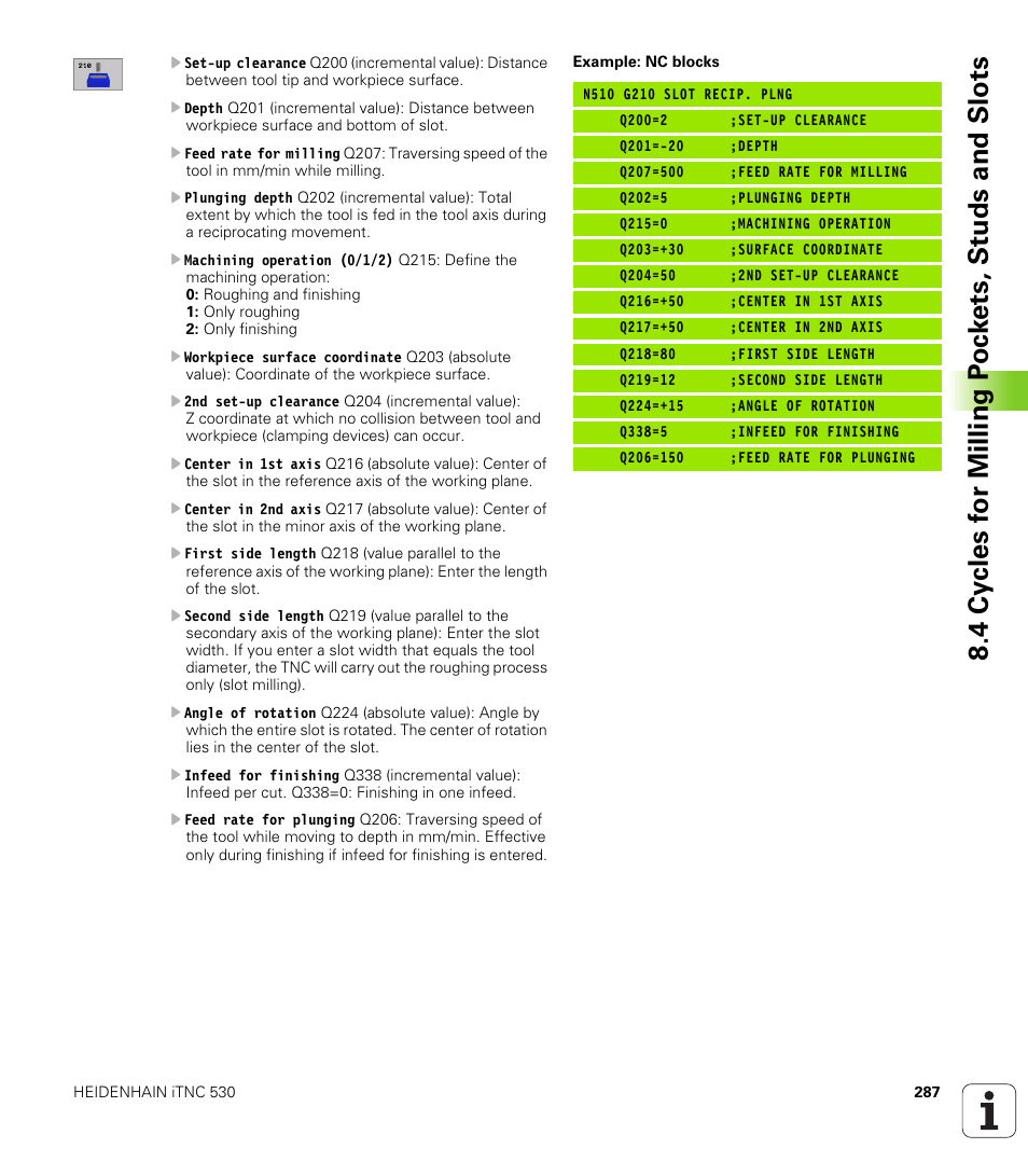 HEIDENHAIN iTNC 530 (340 420) ISO programming User Manual | Page 287 / 505