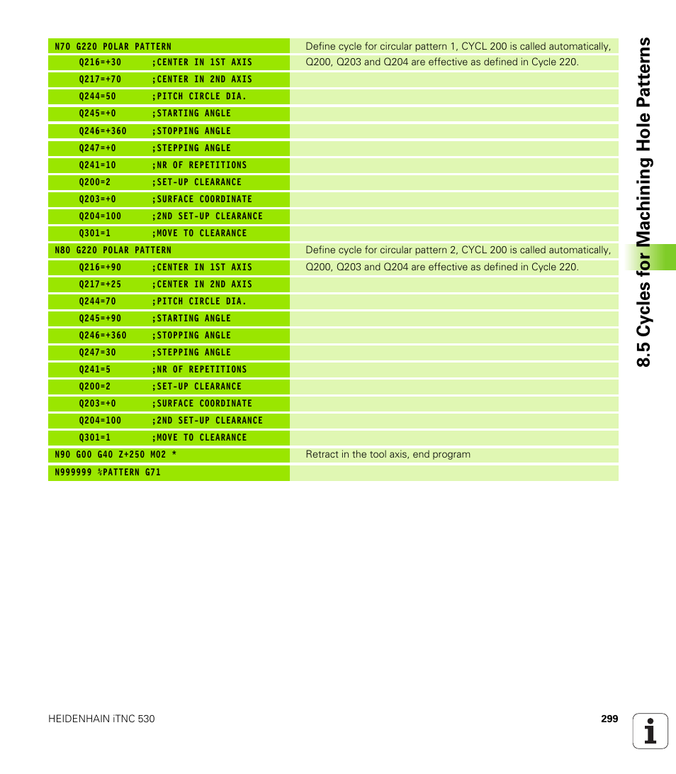 HEIDENHAIN iTNC 530 (340 420) ISO programming User Manual | Page 299 / 505