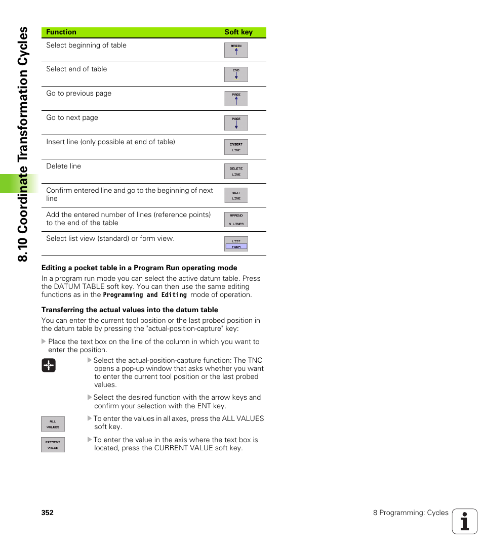 1 0 coor di na te t ra n s for m ati on cy cle s | HEIDENHAIN iTNC 530 (340 420) ISO programming User Manual | Page 352 / 505