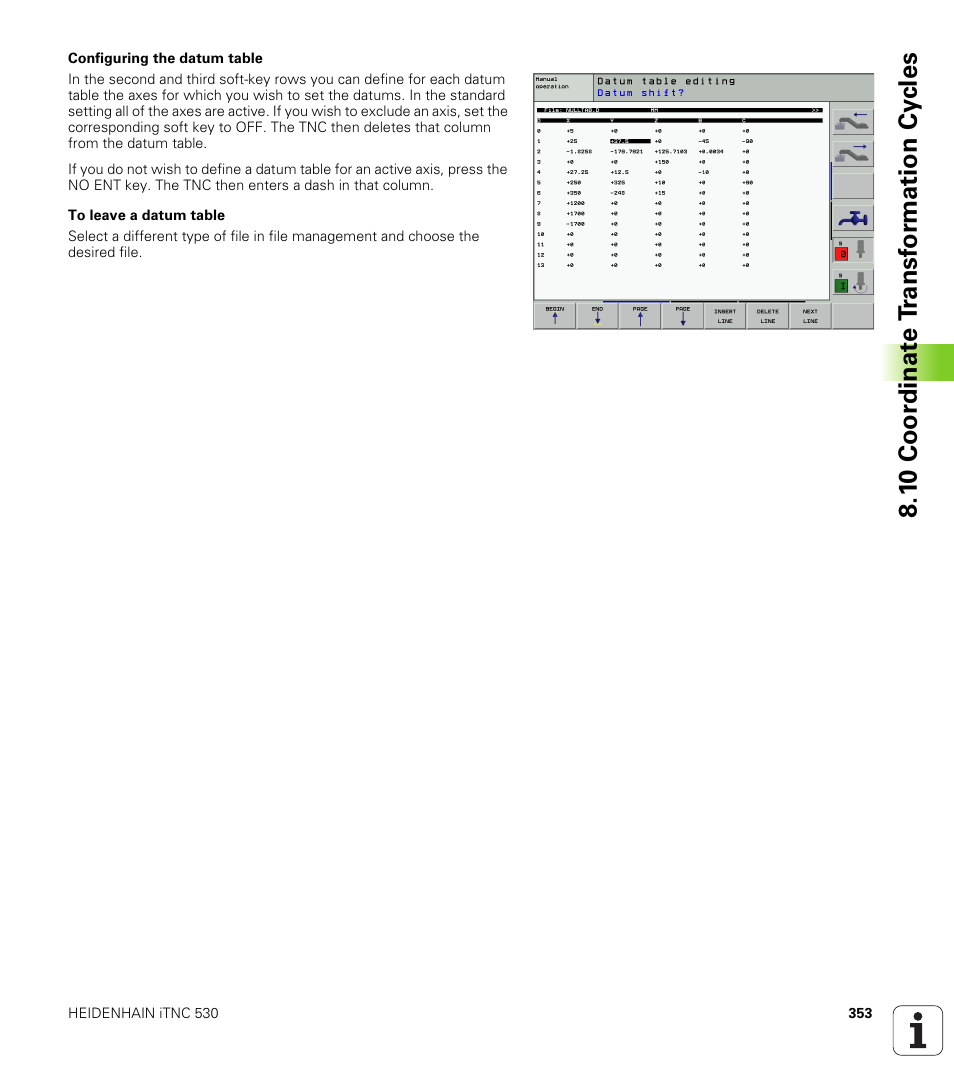 1 0 coor di na te t ra n s for m ati on cy cle s | HEIDENHAIN iTNC 530 (340 420) ISO programming User Manual | Page 353 / 505