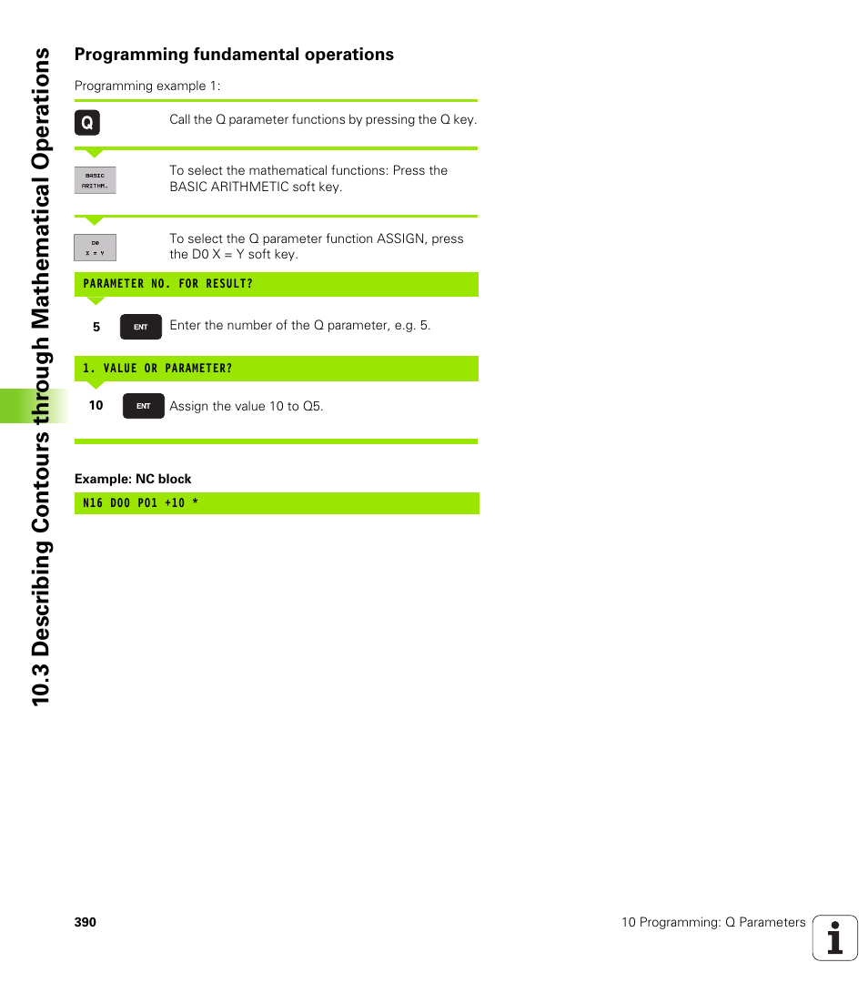 Programming fundamental operations | HEIDENHAIN iTNC 530 (340 420) ISO programming User Manual | Page 390 / 505