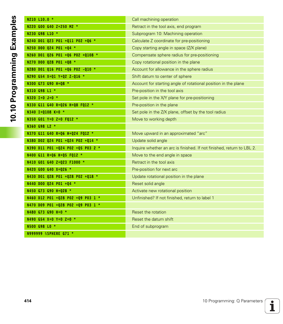 10 .1 0 pr ogr amming examples | HEIDENHAIN iTNC 530 (340 420) ISO programming User Manual | Page 414 / 505
