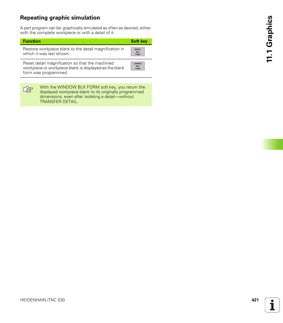 Repeating graphic simulation, 1 gr aphics | HEIDENHAIN iTNC 530 (340 420) ISO programming User Manual | Page 421 / 505