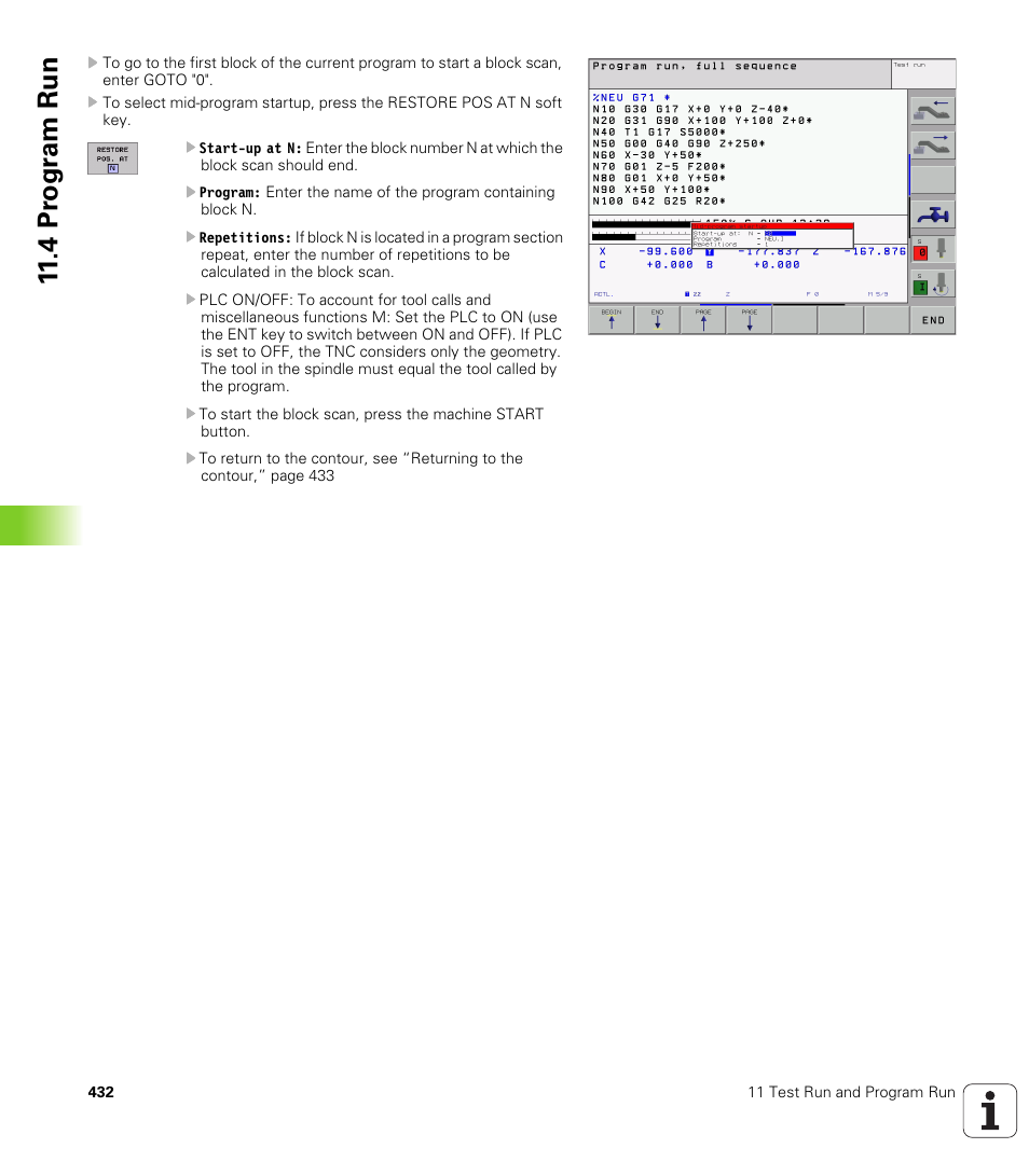 4 pr ogr am run | HEIDENHAIN iTNC 530 (340 420) ISO programming User Manual | Page 432 / 505