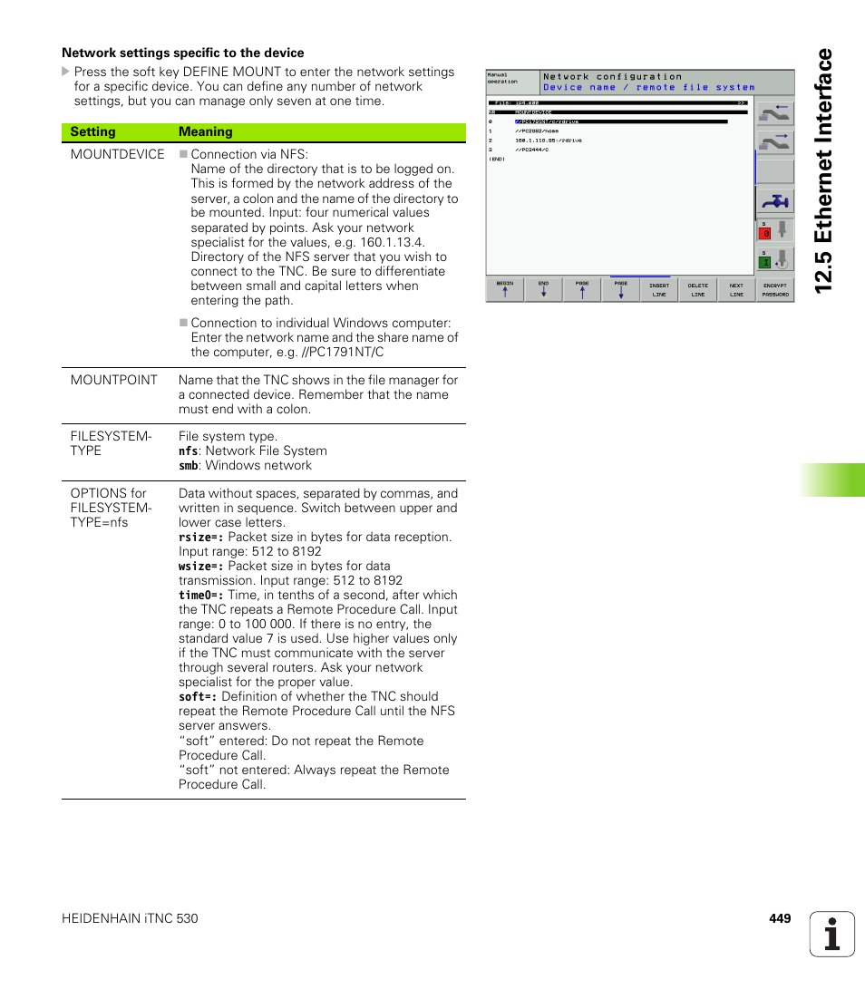 5 ether n et int e rf ace | HEIDENHAIN iTNC 530 (340 420) ISO programming User Manual | Page 449 / 505