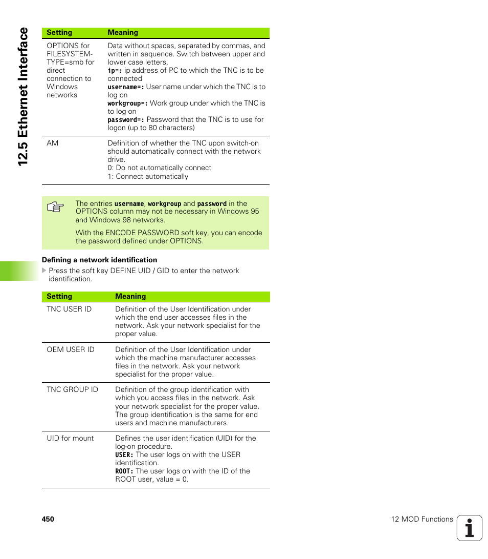 5 ether n et int e rf ace | HEIDENHAIN iTNC 530 (340 420) ISO programming User Manual | Page 450 / 505