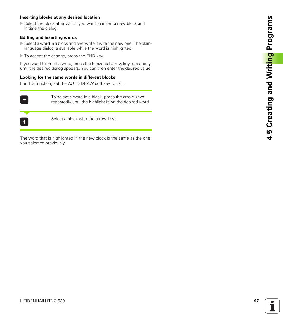5 cr eating and w riting pr ogr a ms | HEIDENHAIN iTNC 530 (340 420) ISO programming User Manual | Page 97 / 505