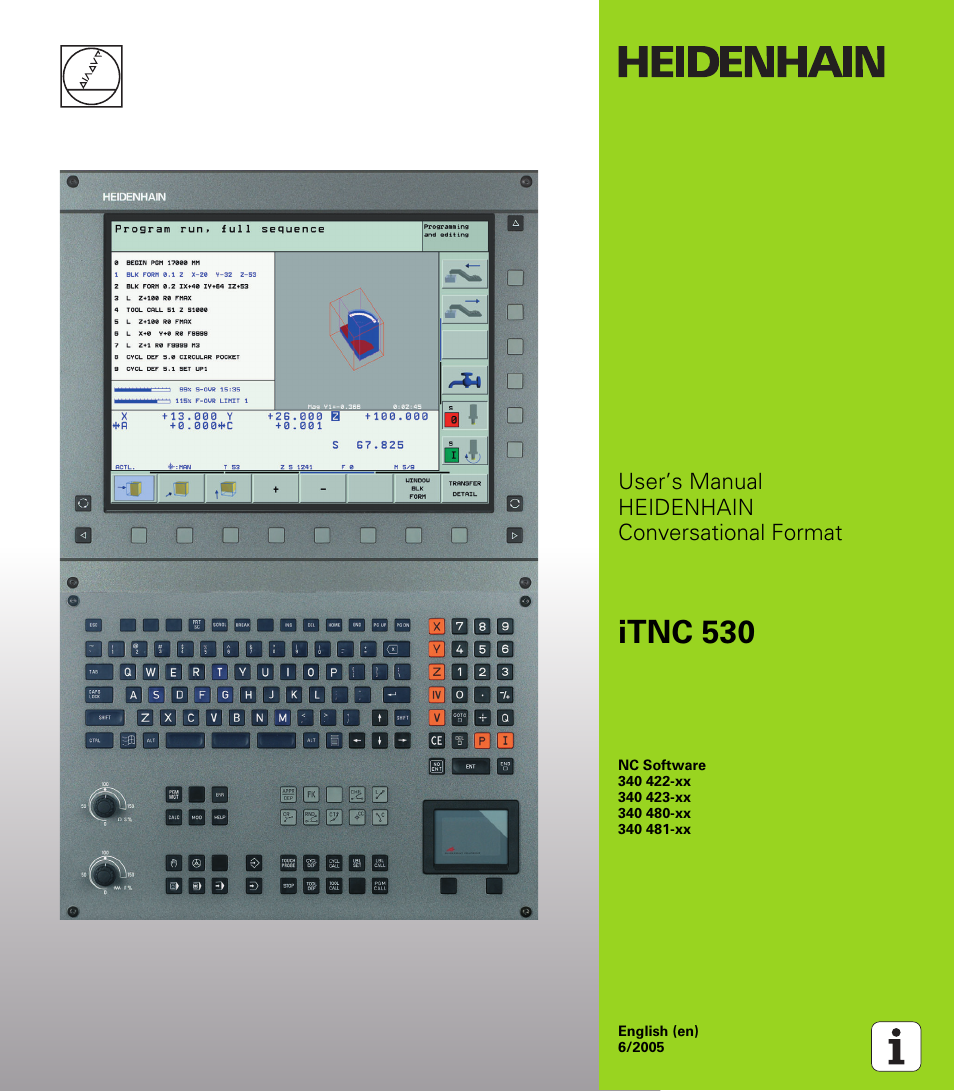 HEIDENHAIN iTNC 530 (340 422) User Manual | 657 pages