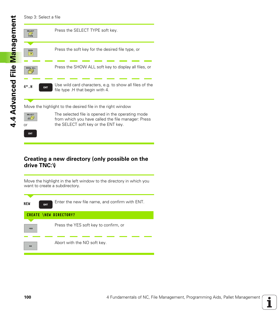 Display a specific file type | HEIDENHAIN iTNC 530 (340 422) User Manual | Page 100 / 657