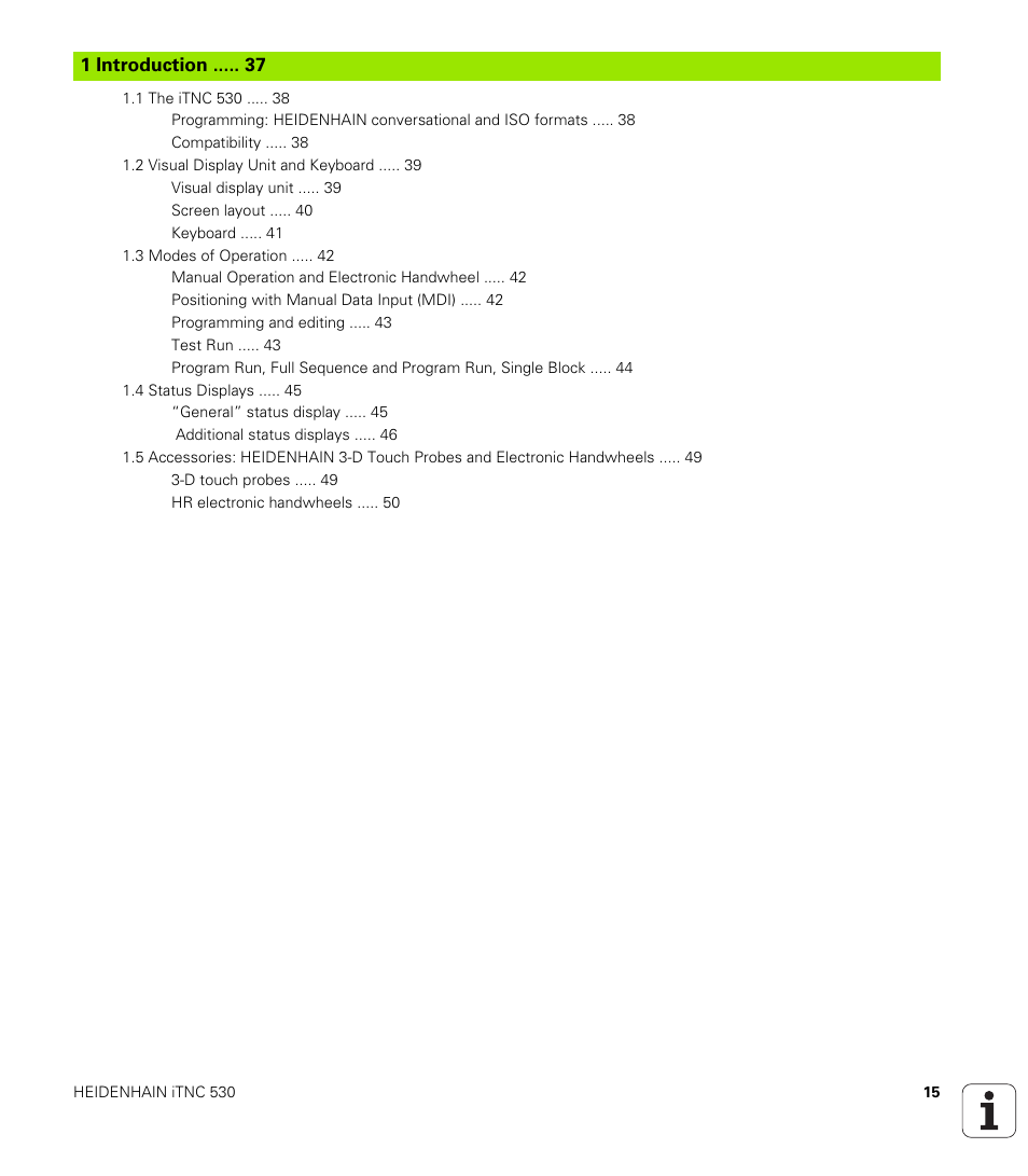 Introduction | HEIDENHAIN iTNC 530 (340 422) User Manual | Page 15 / 657