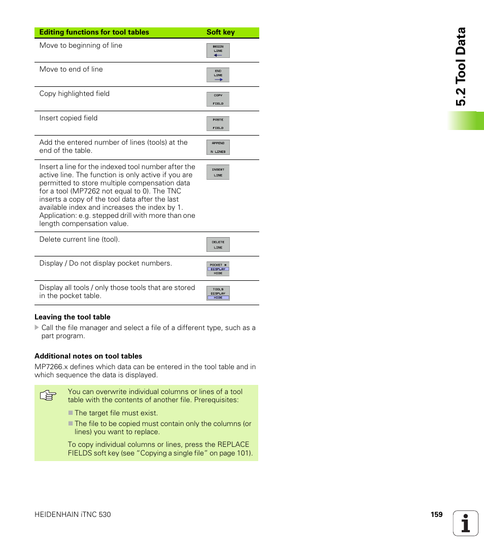 2 t ool d a ta | HEIDENHAIN iTNC 530 (340 422) User Manual | Page 159 / 657