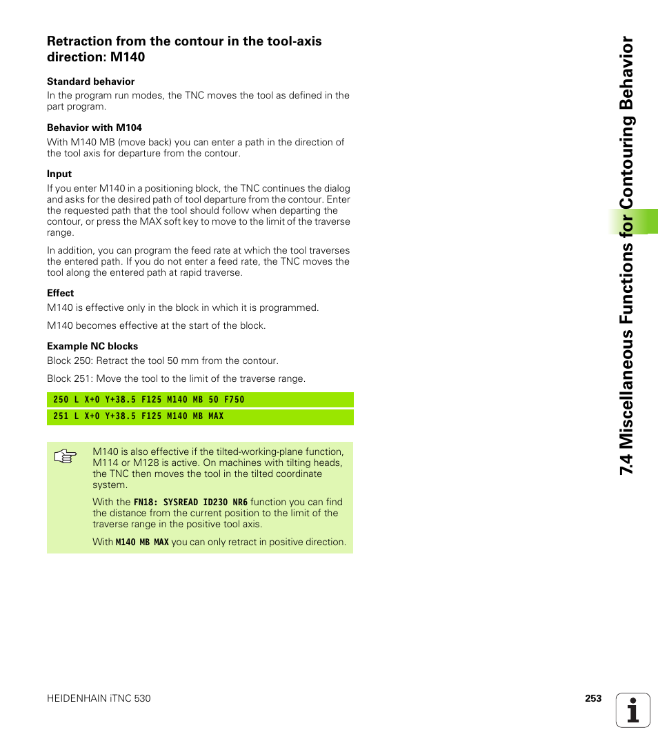 HEIDENHAIN iTNC 530 (340 422) User Manual | Page 253 / 657