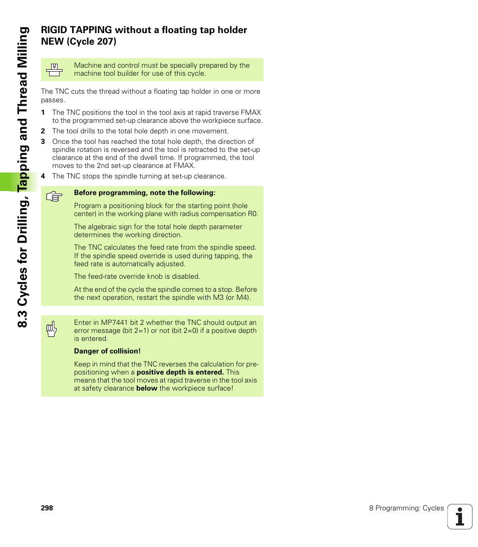 HEIDENHAIN iTNC 530 (340 422) User Manual | Page 298 / 657