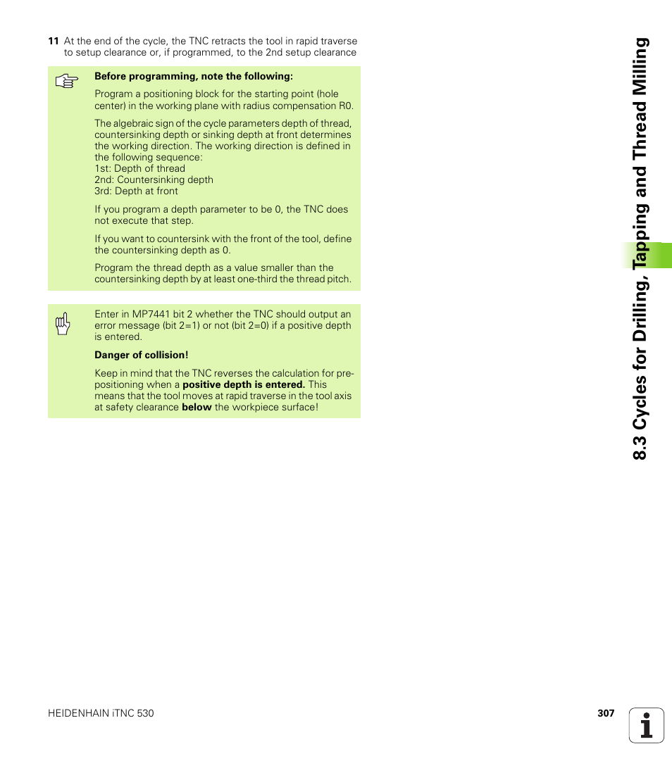 HEIDENHAIN iTNC 530 (340 422) User Manual | Page 307 / 657