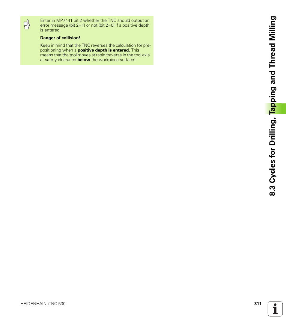 HEIDENHAIN iTNC 530 (340 422) User Manual | Page 311 / 657