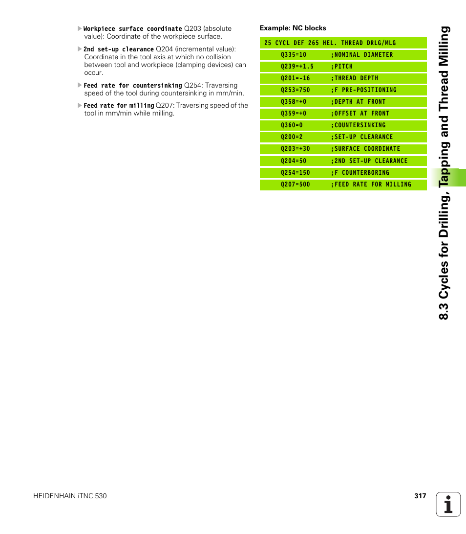 HEIDENHAIN iTNC 530 (340 422) User Manual | Page 317 / 657