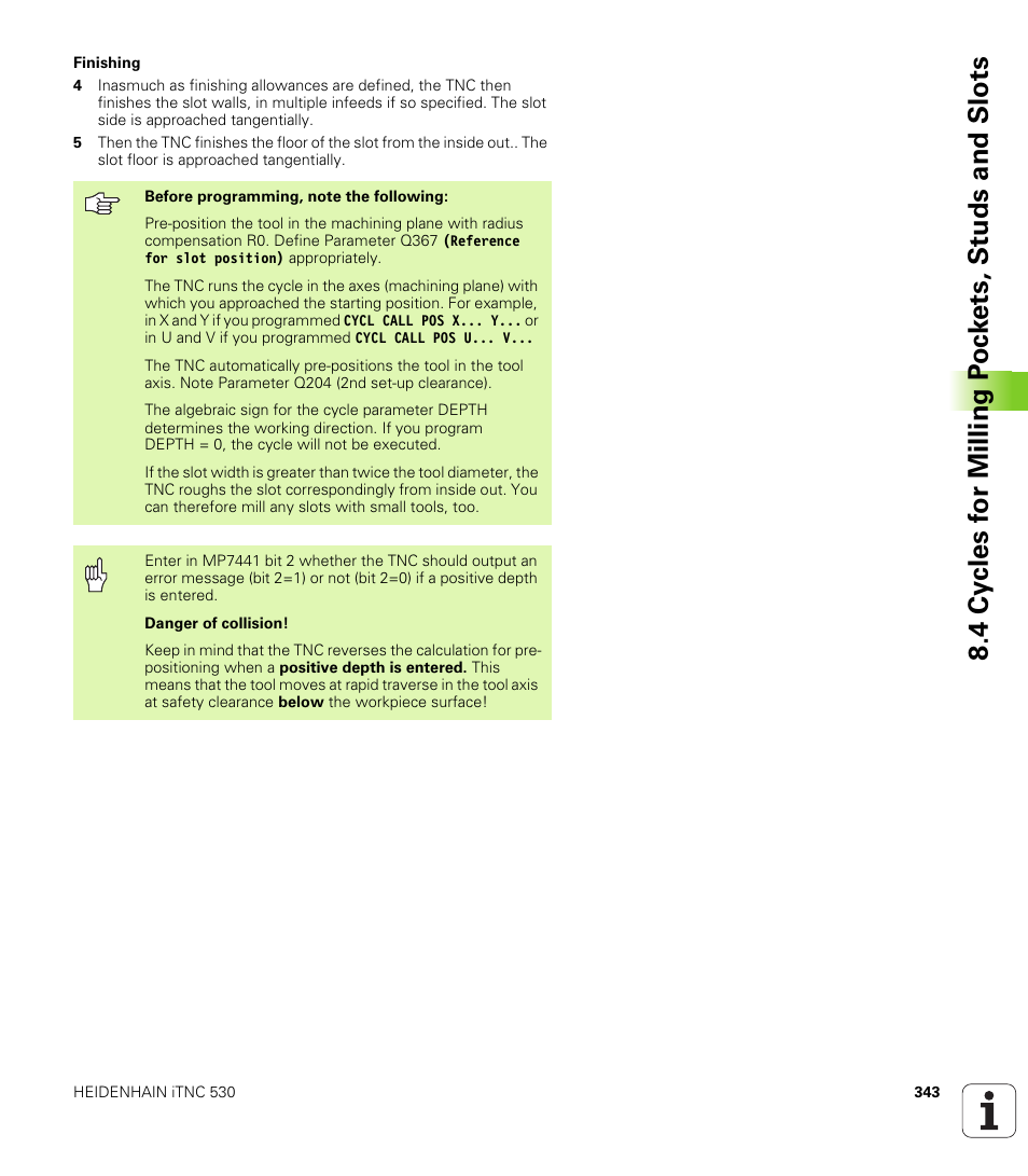 HEIDENHAIN iTNC 530 (340 422) User Manual | Page 343 / 657