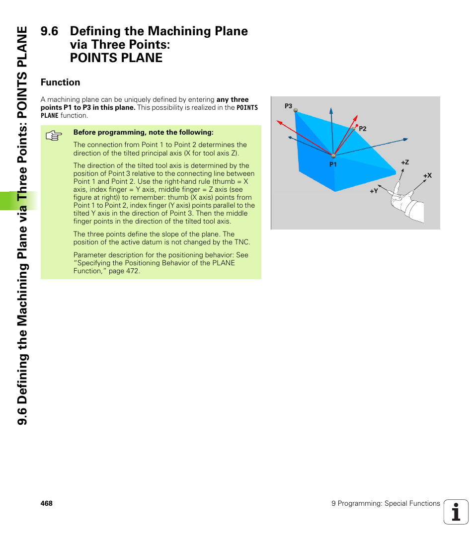 Function, Plane to be tilted, Relative | Single, incrementally effective spatial | HEIDENHAIN iTNC 530 (340 422) User Manual | Page 468 / 657