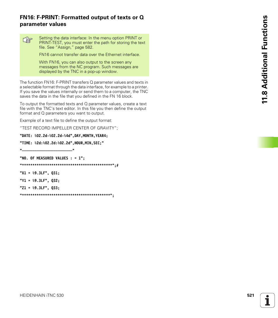 8 a d ditional f unctions | HEIDENHAIN iTNC 530 (340 422) User Manual | Page 521 / 657
