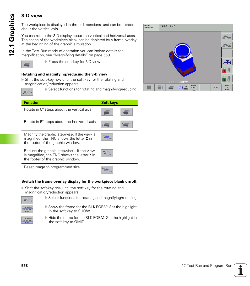D view, 1 gr ap hics | HEIDENHAIN iTNC 530 (340 422) User Manual | Page 558 / 657