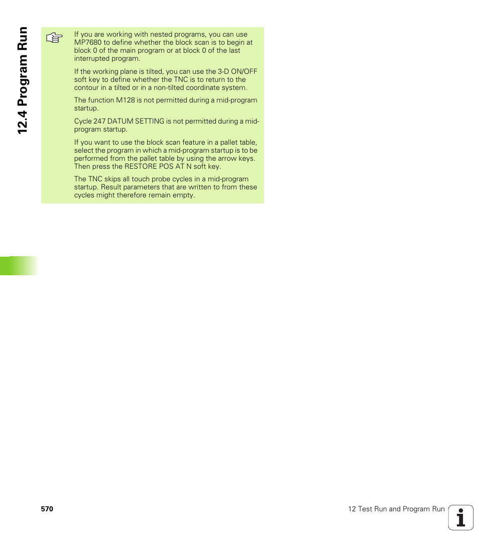 4 pr ogr am run | HEIDENHAIN iTNC 530 (340 422) User Manual | Page 570 / 657