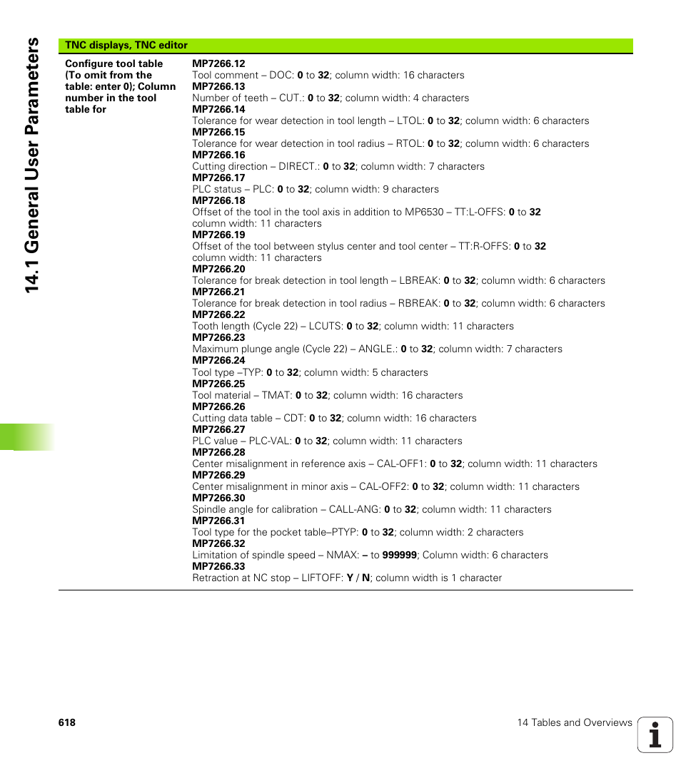 1 gener a l user p a ra met e rs | HEIDENHAIN iTNC 530 (340 422) User Manual | Page 618 / 657