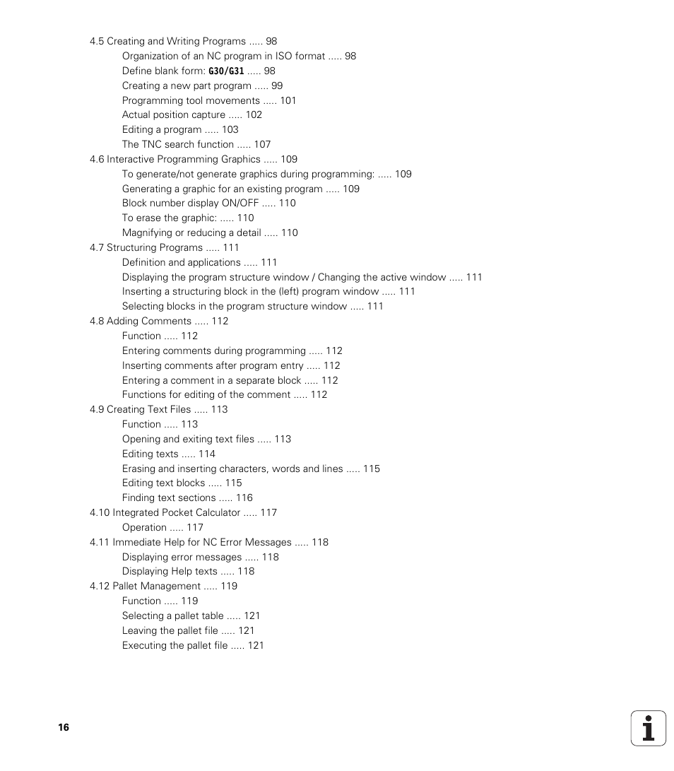 HEIDENHAIN iTNC 530 (340 422) ISO programming User Manual | Page 16 / 559