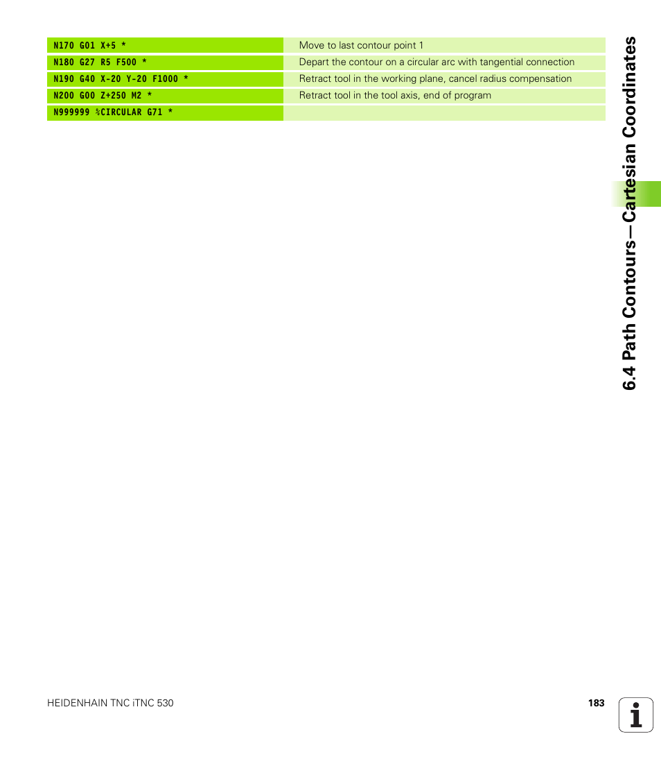 HEIDENHAIN iTNC 530 (340 422) ISO programming User Manual | Page 183 / 559