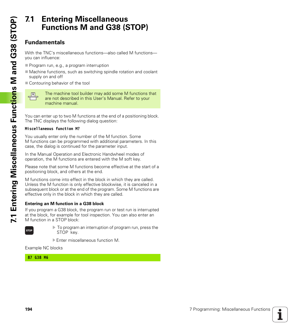 Fundamentals | HEIDENHAIN iTNC 530 (340 422) ISO programming User Manual | Page 194 / 559