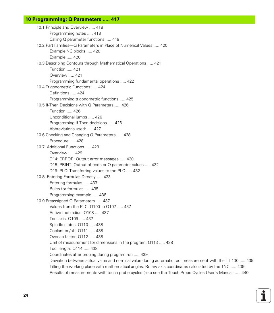 Programming: q parameters | HEIDENHAIN iTNC 530 (340 422) ISO programming User Manual | Page 24 / 559