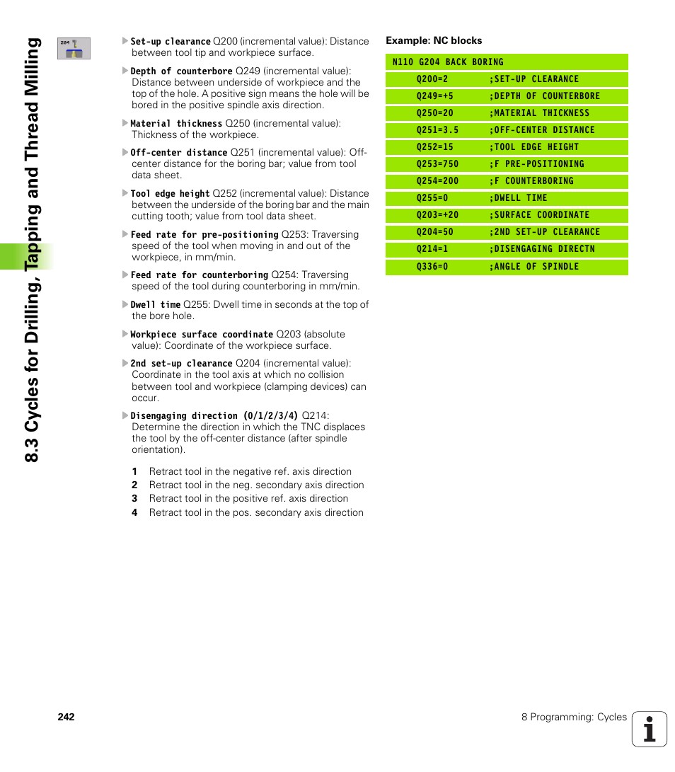 HEIDENHAIN iTNC 530 (340 422) ISO programming User Manual | Page 242 / 559