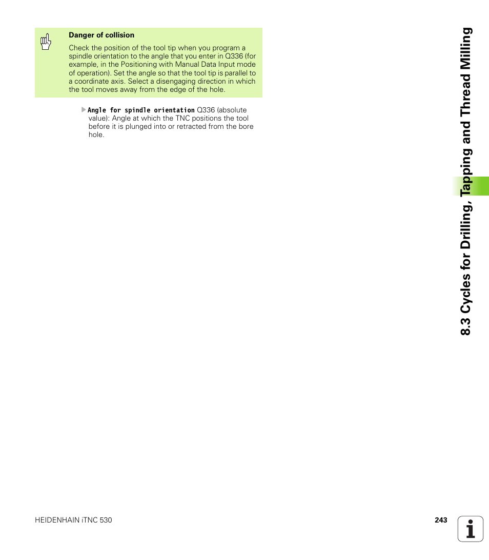HEIDENHAIN iTNC 530 (340 422) ISO programming User Manual | Page 243 / 559
