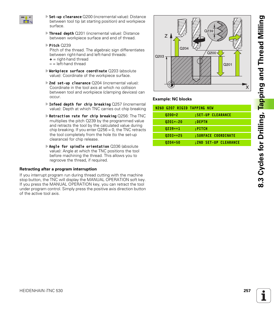 HEIDENHAIN iTNC 530 (340 422) ISO programming User Manual | Page 257 / 559