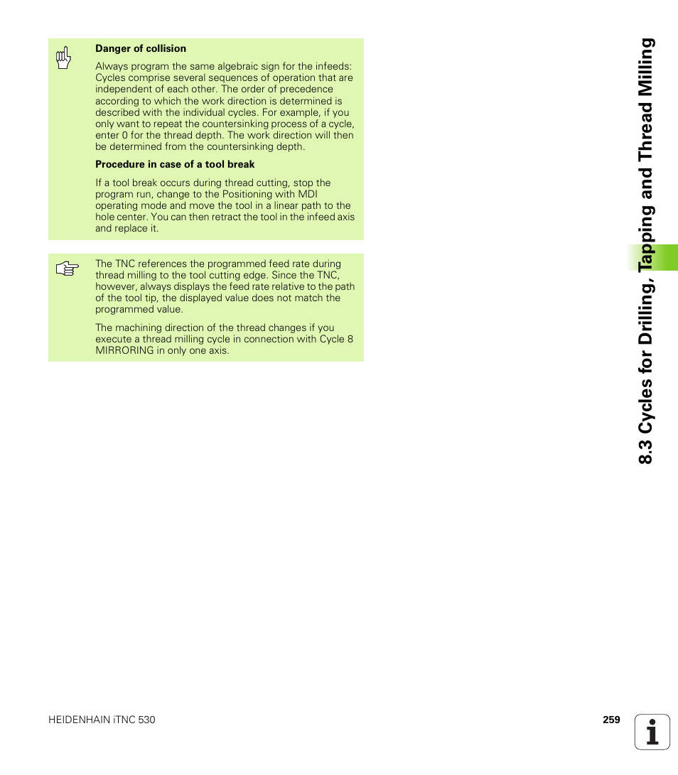 HEIDENHAIN iTNC 530 (340 422) ISO programming User Manual | Page 259 / 559