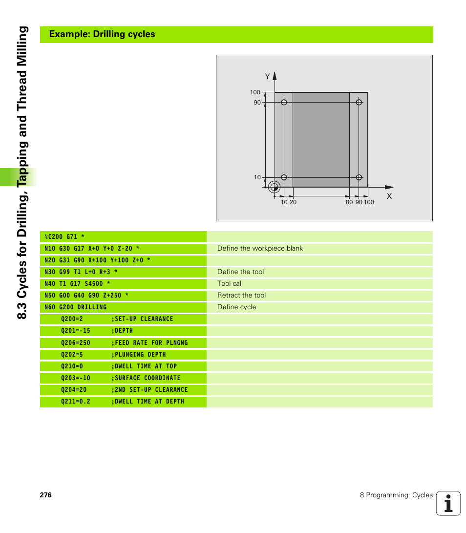HEIDENHAIN iTNC 530 (340 422) ISO programming User Manual | Page 276 / 559