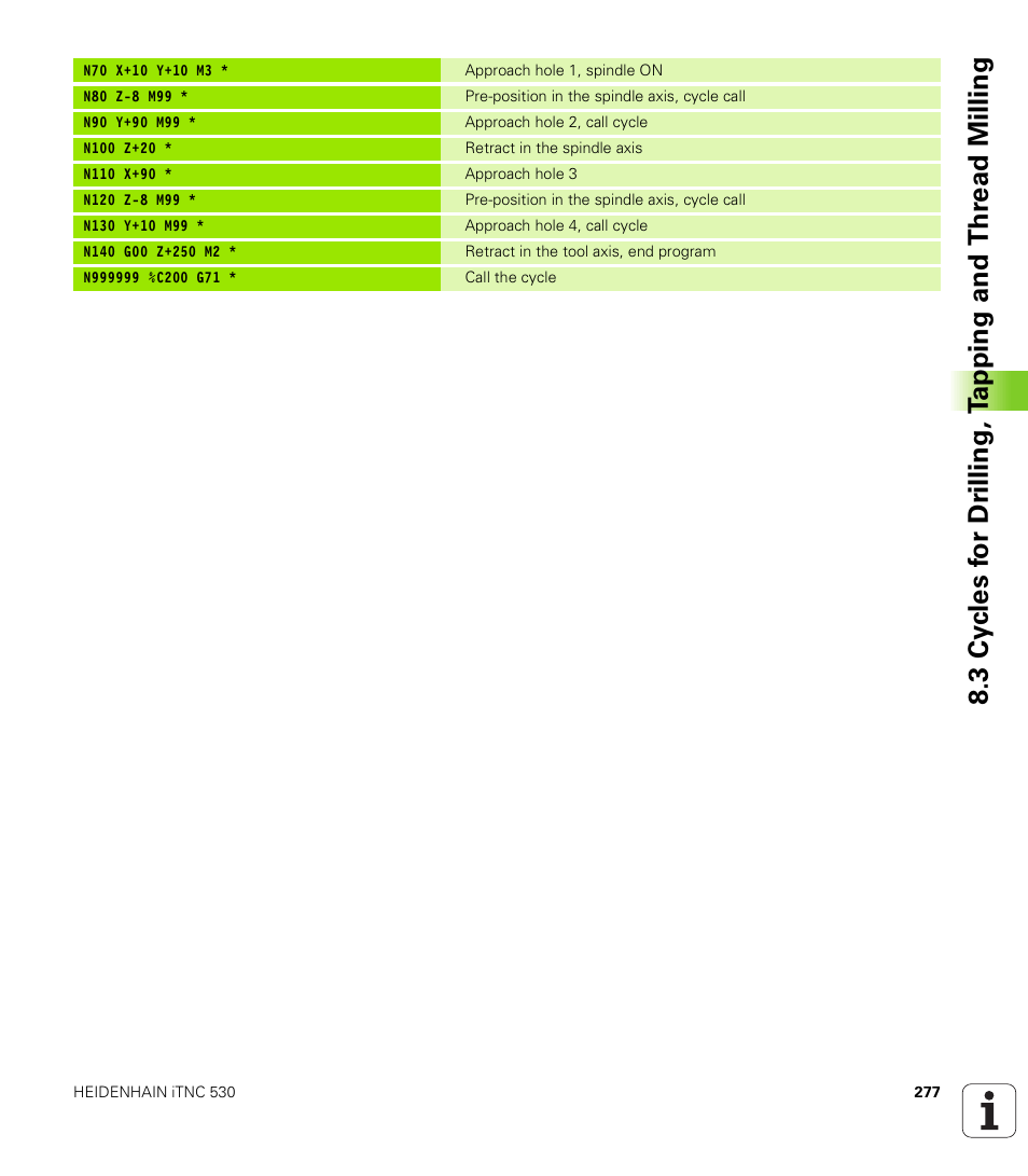 HEIDENHAIN iTNC 530 (340 422) ISO programming User Manual | Page 277 / 559