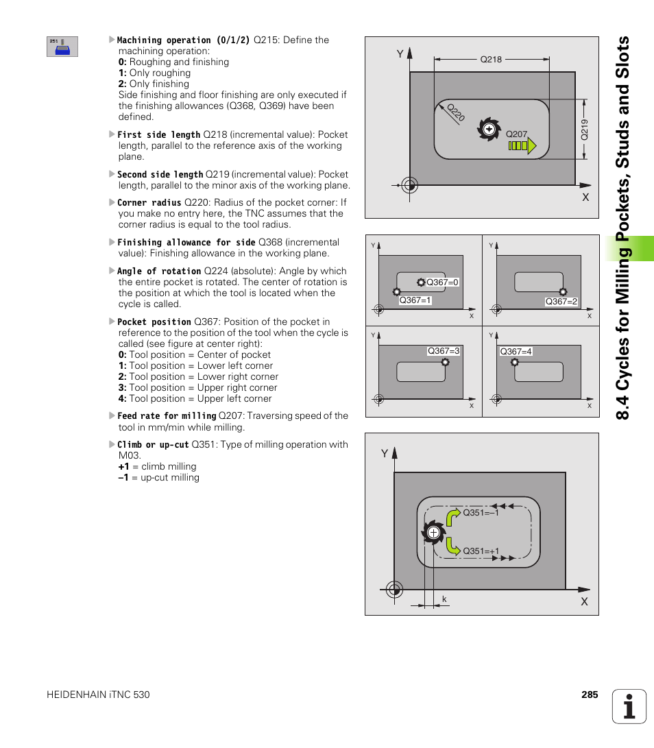 HEIDENHAIN iTNC 530 (340 422) ISO programming User Manual | Page 285 / 559