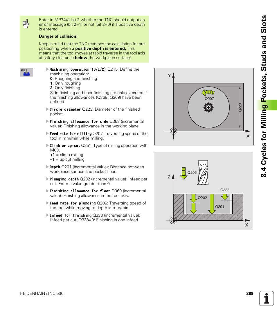 HEIDENHAIN iTNC 530 (340 422) ISO programming User Manual | Page 289 / 559