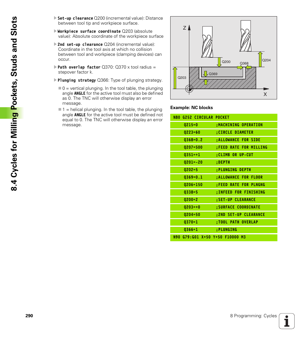 HEIDENHAIN iTNC 530 (340 422) ISO programming User Manual | Page 290 / 559