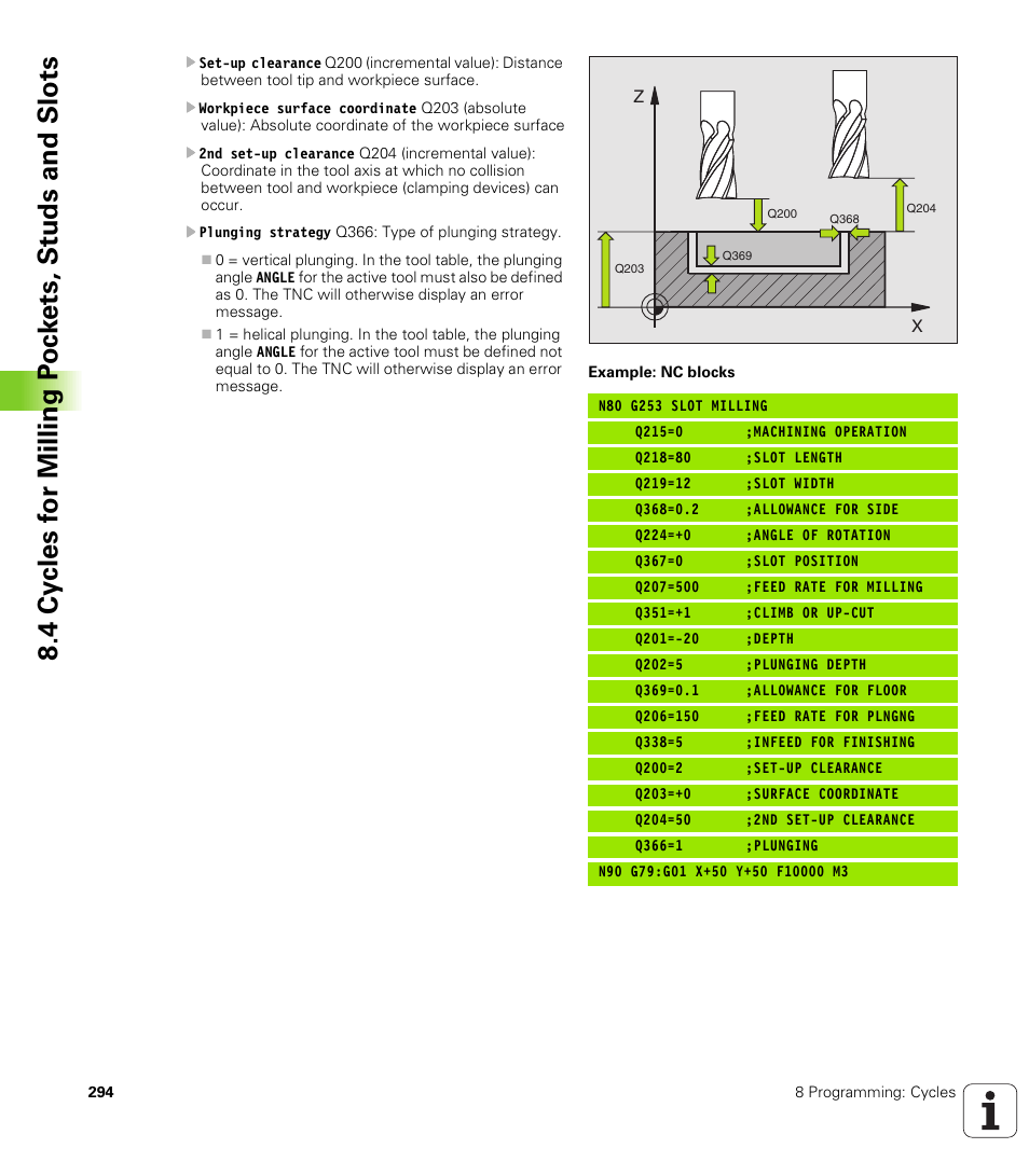 HEIDENHAIN iTNC 530 (340 422) ISO programming User Manual | Page 294 / 559