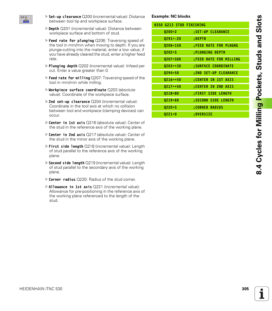 HEIDENHAIN iTNC 530 (340 422) ISO programming User Manual | Page 305 / 559