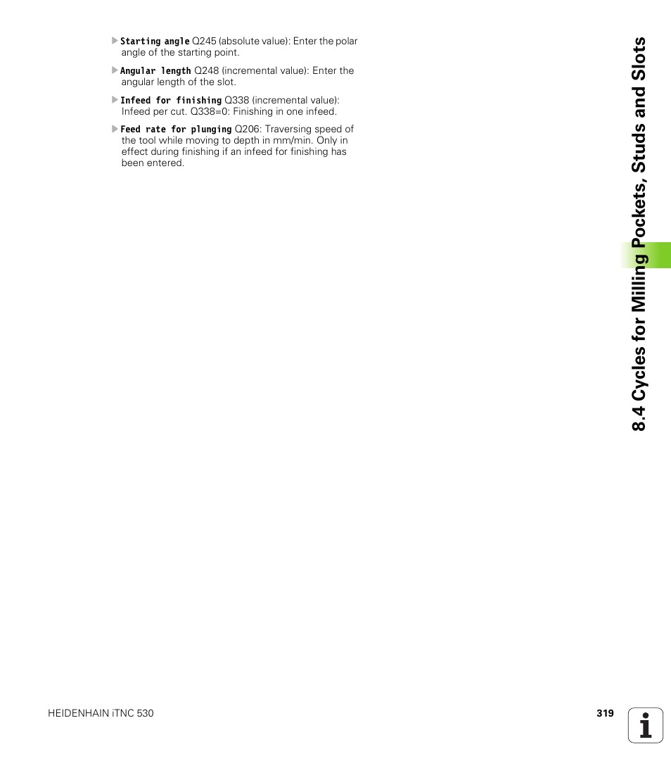 HEIDENHAIN iTNC 530 (340 422) ISO programming User Manual | Page 319 / 559