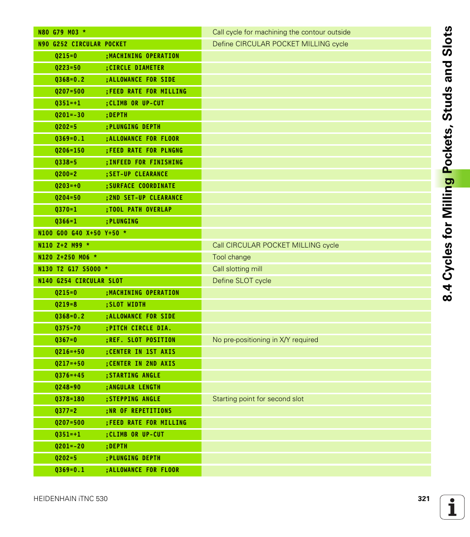 HEIDENHAIN iTNC 530 (340 422) ISO programming User Manual | Page 321 / 559