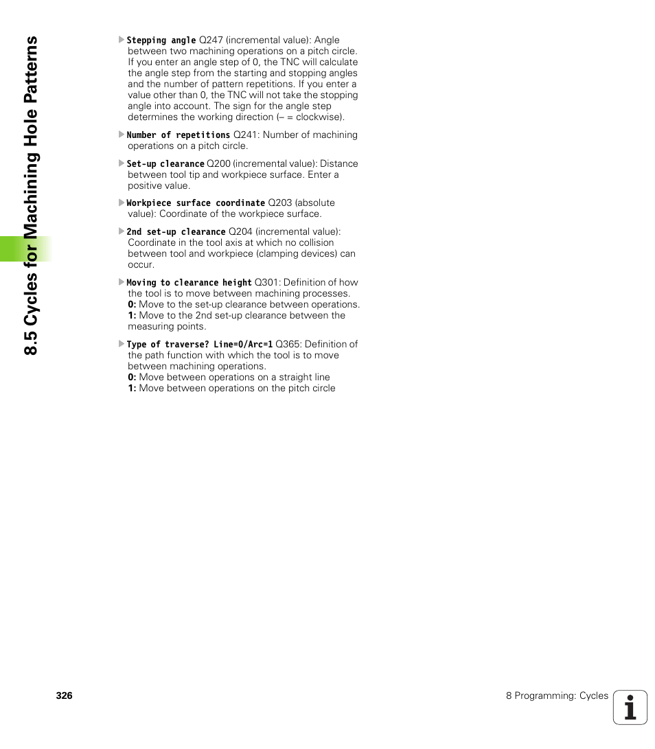 HEIDENHAIN iTNC 530 (340 422) ISO programming User Manual | Page 326 / 559